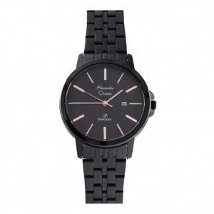 Alexandre Christie AC 1036 Black Rosegold Steel Lady LDBIPBARG